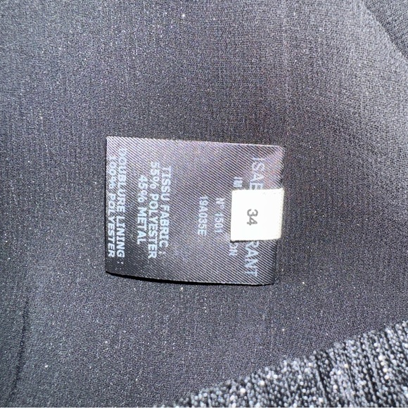 Isabel Etoile Marant Women’s Black Metallic Pleated Skirt NWT - Picture 6 of 6